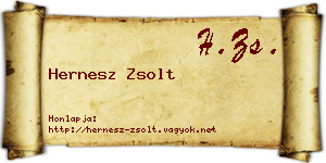 Hernesz Zsolt névjegykártya